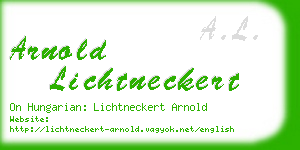 arnold lichtneckert business card